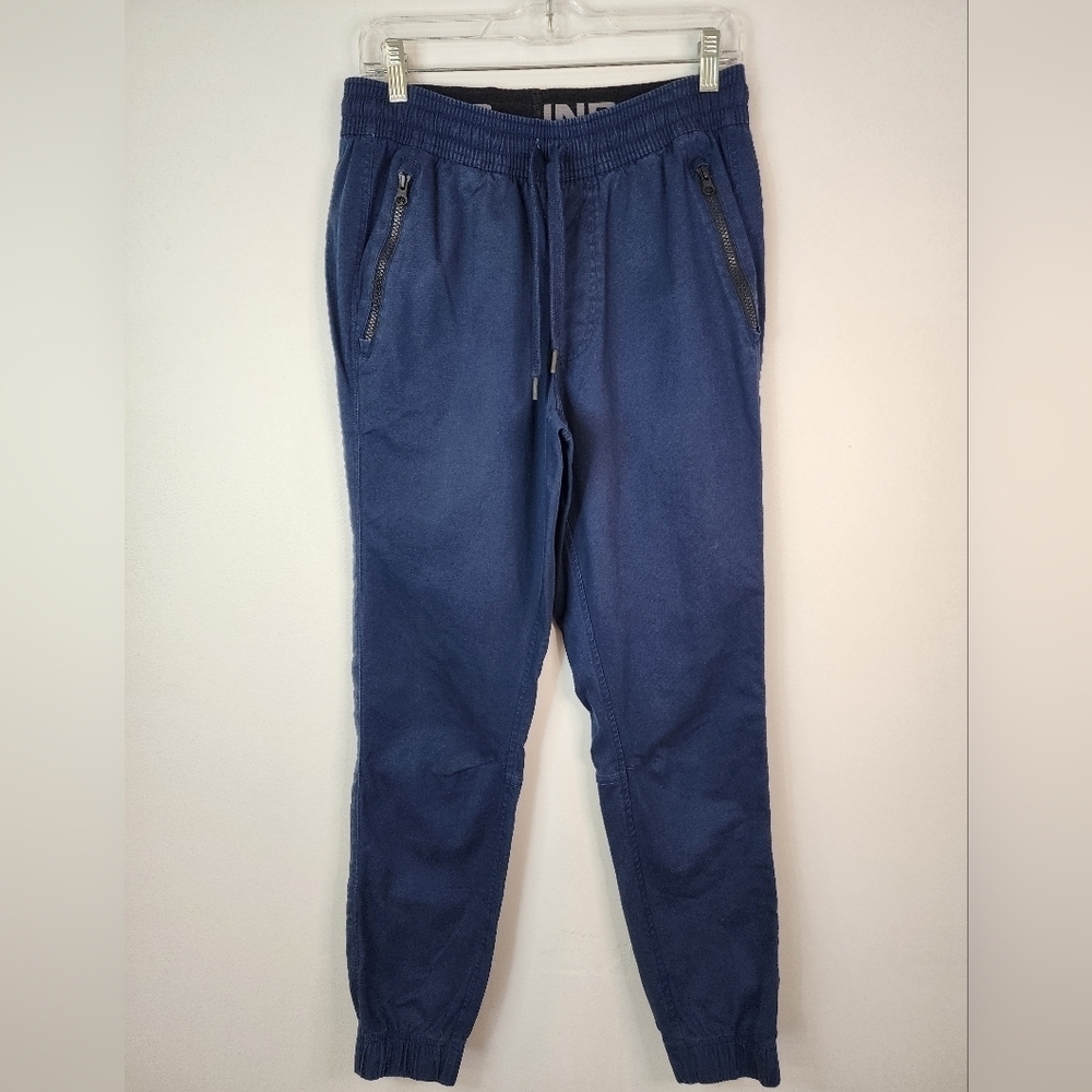 Under Armour Navy Jogger Pants Zip Pocket Drawstring Athletic Size Medium